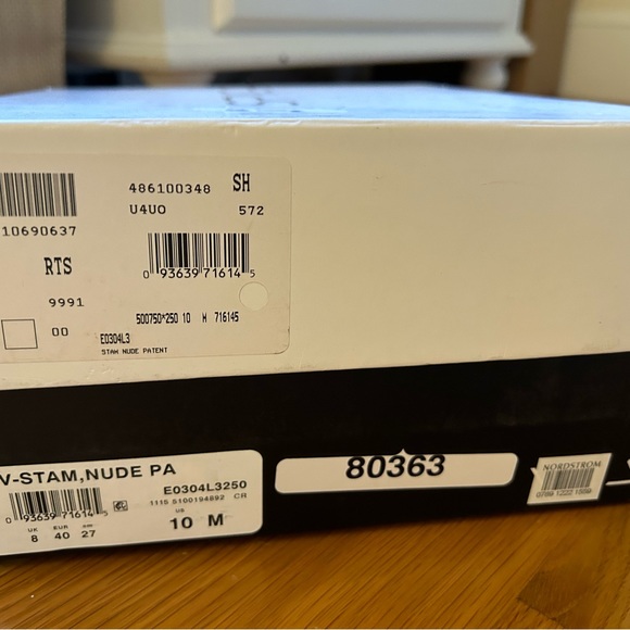 Via Spiga patent leather nude wedge w/cork heel - Picture 5 of 5